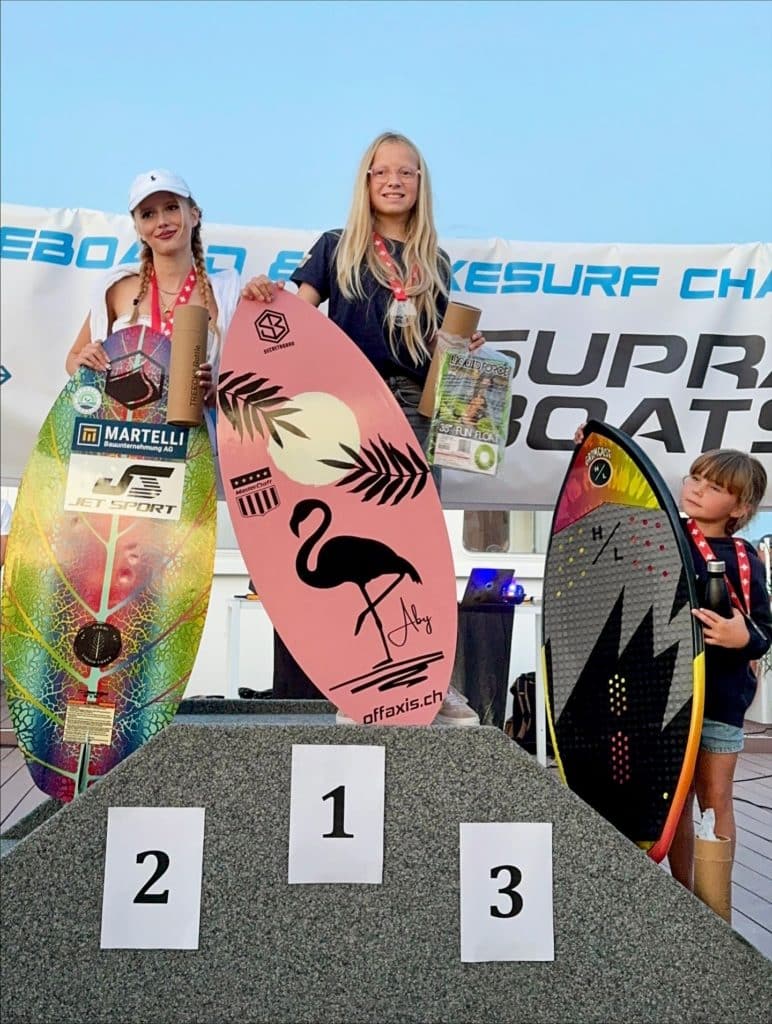 Abygaelle Perre on the swiss championships podium 2025